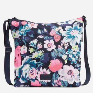 Vera Bradley GARDEN PICNIC ReActive Hipster Recycled Crossbody Bag Blue NWT